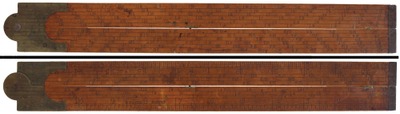 J. Watts, Boston, Massachusetts: Rare Two-Fold Folding Rule