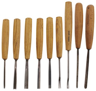 Pfeil Swiss Made, Langenthal, Switzerland: Lot Of Nine Extra Clean Carving Tool