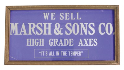 Marsh & Sons, Oakland, Maine: Orig. Framed Advert. Sign