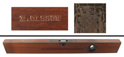Stanley Rule & Level, No. 93: Brass Bound Mahogany Level