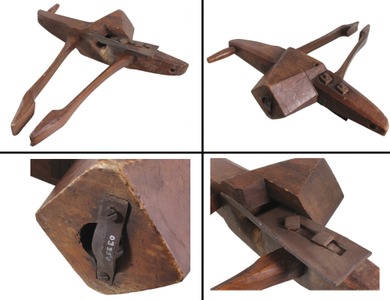 Unmarked: Rare Oar Maker's Wooden Brace