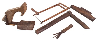 Assorted Makers: Lot Of Early Type Woodworking Tools
