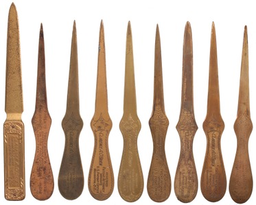 Clarence A. O'brien, Washington, D.C.: Coll. Of Eight Promo Letter Openers