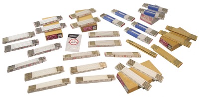 Lufkin Rule Company, Saginaw, Michigan: Five Boxes Of Zig- Zag Folding Rules