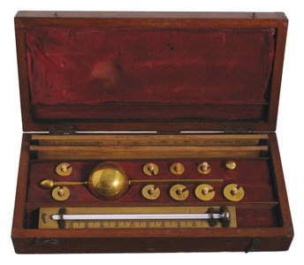 Farrow & Jackson, 18 Great Tower Street, London, England: "Sikes Hydrometer Orig. Velvet Lining