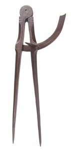 Unmarked: Early Pair Of Forged Iron Divider
