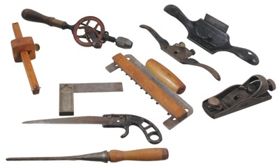 Assorted Makers: Lot Of Asst. Early Woodworking Tools