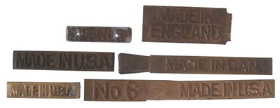 Stanley Rule & Level: Lot Of Foundry "Made In" Plates