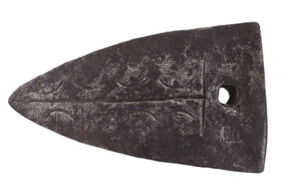Unmarked: 18th C. Form Decorated Sad Iron