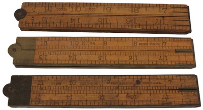 Assorted Makers: Three Non-Stanley B'wood Folding Rules