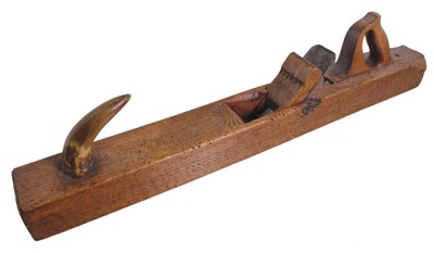 Unmarked: Early Carved Hdl. Jointer Plane