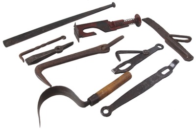 Assorted Makers: Early Farm & Shop Tools Opportunity Lo