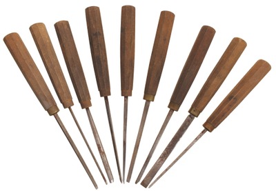 Dixon Crucible Company, Jersey City, New Jersey: Set Of 8 Octqagon Hdl. Carving Tools