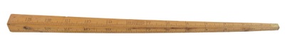John Rabone & Sons,  Birmingham, England: Unus. Tapered Form Boxwood Rule