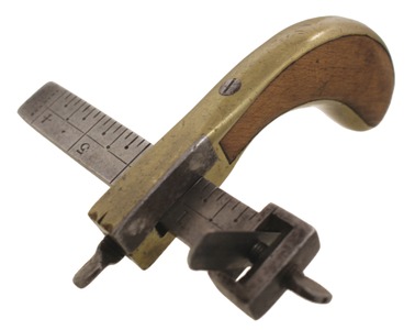 A. Crawford, Newark, New Jersey: Rosewood & Brass Draw Gauge
