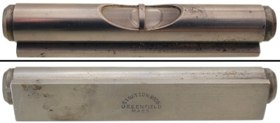 Stratton Brothers, Greenfield, Massachusetts: Nickel Plated Bench Level