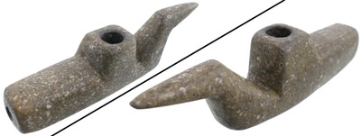 Unmarked: Native American Form Carved Stone Pipe