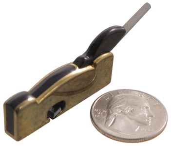 St. James Bay Tool Company, Phoenix, Arizona: Miniatur Ebony & Brass Shoulder Plane