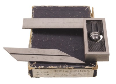 Sawyer Tool Company, Fitchburg, Massachusetts, No. 44: Unused "Double" Machinist's Square
