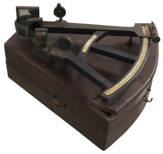 Mefser, Minories, London, England: Early Ebony & Brass Nautical Octang