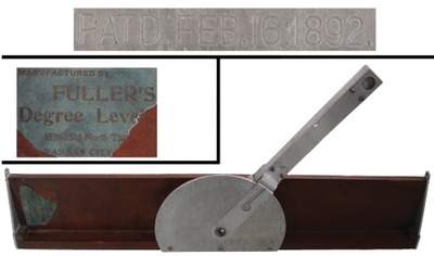 Fuller's Degree Level Company, Kansas: Rare Mahogany & Aluminum Inclinomete