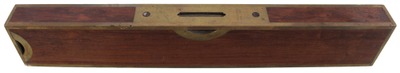 Stratton Brothers, Greenfield, Massachusetts, No. 10: Twelve-Inch Rosewood Plumb & Level