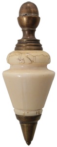 Unmarked: Showy Brass & Bone Plumb Bob