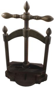 Unmarked: Fancy 19th C. Brass & Iron B'binder's Pr