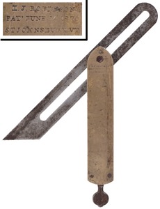 St. Johnsbury Tool Company, St. Johnsbury, Vermont: Rare Brass 6" Blade Bevel