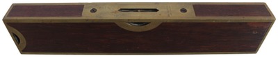 Stratton Brothers, Greenfield, Massachusetts, No. 10: Twelve-Inch Rosewood Plumb & Level