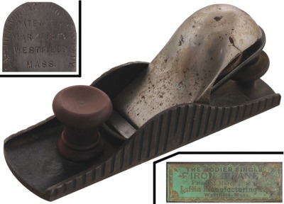 Laflin Manufacturing Company, Westfield, Massachusetts: Rare Rodier's Patent Block Plane