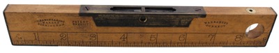 John Rabone & Sons, Birmingham, England: Extra Clean 9" Rule & Level