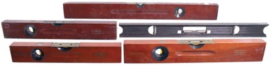 Stanley Rule & Level: Lot Of Five Clean Spirit Levels