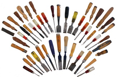 Assorted Makers: Lot Of Later Type Wood Chisels