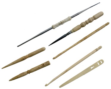 Unmarked: Group Of Bone & Ivory Sewing Accesso
