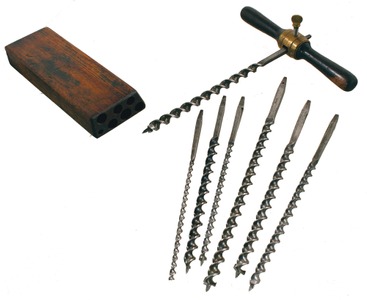 Unmarked: Hardwood & Brass "T" Auger Handle