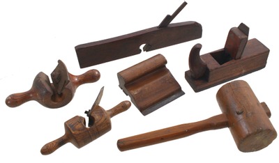 Assorted Makers: Lot Of Early Type Woodworking Tools