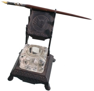 Unmarked: Early Cast Iron Ink Stand
