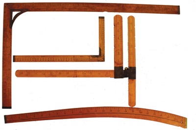 Lufkin Rule Company, Saginaw, Michigan: Four Tailor's Layout Rules
