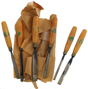 Henry Taylor, Acorn Works, Sheffield, England: Set Of Six Unused Carving Tools