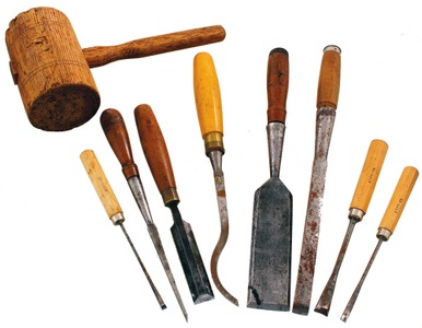 Assorted Makers: Lot Of Assorted Carving Toolsels
