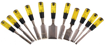 Buck Brothers, Millbury, Massachusetts: Lot Of 11 Later Type Chisels