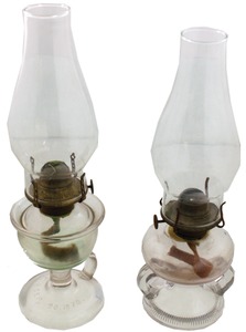 Ripley, Daniel C./Pittsburgh, Pa: Two Early Patent Oil Lamps