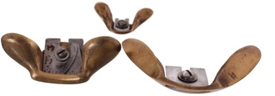 Unmarked: Three Cast Brass Patternmkr's Spoke Shaves