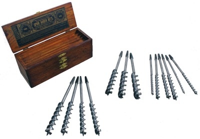 Russell Jennings, Manufacturing Company, Chester, Connecticut: Set Of 13 Clean Auger Bits