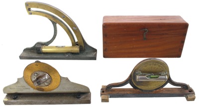 Assorted Makers: Lot Of Three Inclinometer Levels