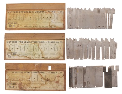 Assorted Makers: Three Boxes Of Orig. Cutting Irons