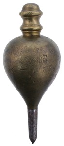 Unmarked: Artfully Turned Brass Plumb Bob