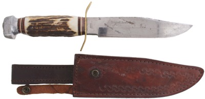 Edge Brand, Solingen, Germany, No. 472: Staghorn Handle 7" Bowie Knife