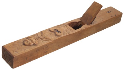 Unmarked: Carved & Decorated Wooden Plane